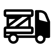 Lkw mit Holzkiste Icon