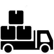 Transporter mit drei Umzugskartons Icon